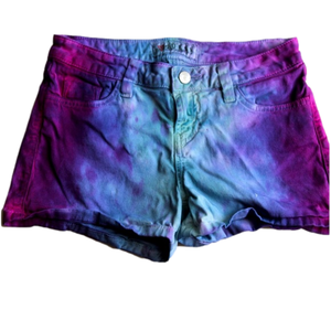 Guess upcycled tiedye denim shorts size 26